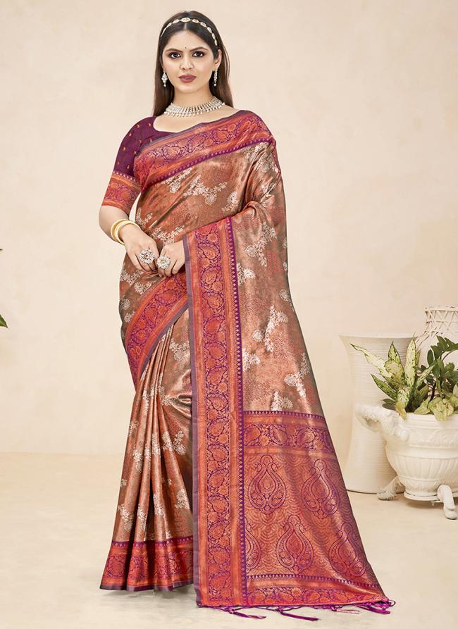 Silk Wine Festival Wear Weaving Saree